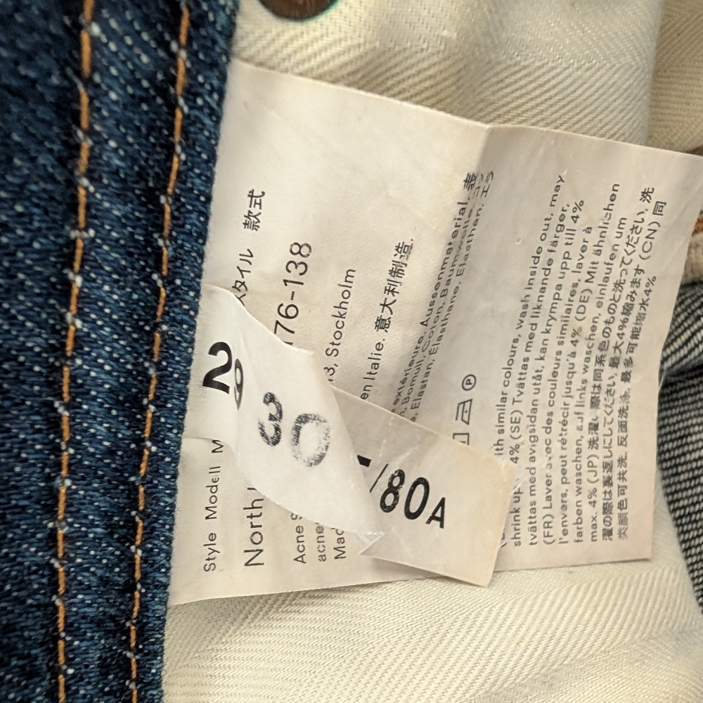 Acme Studios Melk Mid Blue Jeans Size 28 - Picture 9 of 16